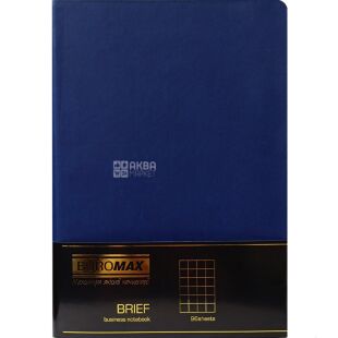 Buromax Brief Logo2U, 96 аркушів, Блокнот в клітинку, А5, синій