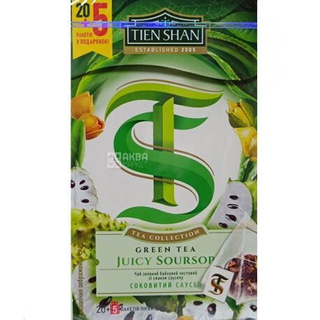 Тянь Шань, Soursop, 20 пак., Чай Саусеп, зеленый 