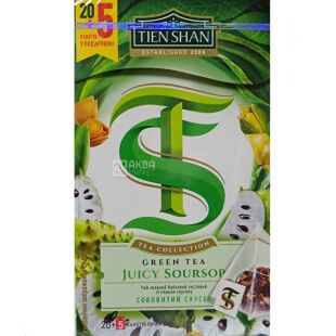 Тянь Шань, Soursop, 20 пак., Чай Саусеп, зеленый 