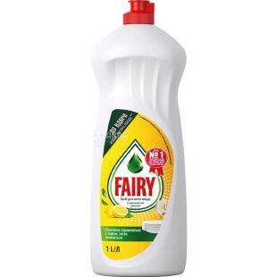 Fairy, Лимон, 1 л, Рідкий засіб для миття посуду