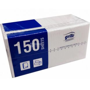 Grite Super, Паперові рушники целюлозні Гріте, 2-шарові, 150 листів, V-складання, 250 х 220 мм