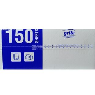 Grite Super, Паперові рушники целюлозні Гріте, 2-шарові, 150 листів, V-складання, 250 х 220 мм