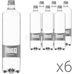 Fiuggi Naturale, Упаковка 6 шт. х 1 л, Вода олігомінеральна негазована Ф'юджі, ПЕТ