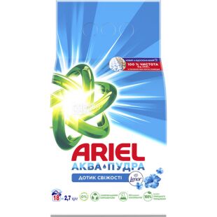 Ariel Touch of Lenor, 2,7 кг, Порошок для стирки белых вещей Аква-Пудра Прикосновение свежести Ариэль