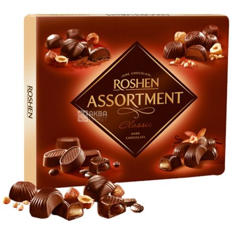 Roshen, 154 г, конфеты, в черном шоколаде, Assortment Classic