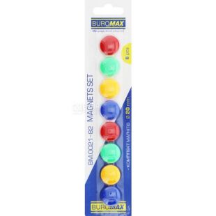 Buromax, 8 шт., Набір магнітів, Асорті