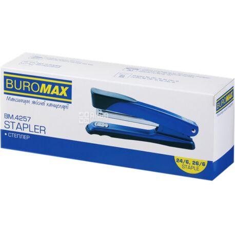 Buromax, степлер, Красный, №24/6