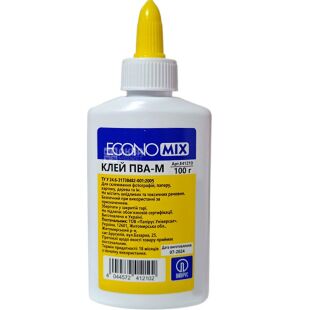 Economix, 100 мл, Клей ПВА-М с дозатором