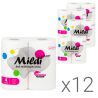 Mildi Smart, Упаковка 12 шт. х 4 рул., Туалетний папір, 2-шаровий, білий, 11,5 м