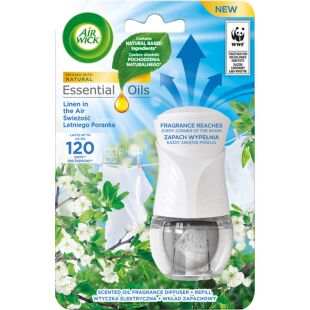 Air Wick Sparkling, 19 мл, Електричний освіжувач  повітря Ранкова свіжість + змінний балон, блістер