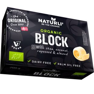 Naturli’, 200 г, Масло веганське, органічне