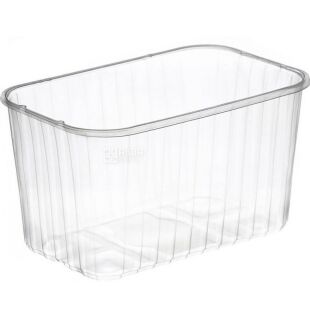 Лоток пластиковий для фруктів та ягід 1 кг, 30 шт., прозорий