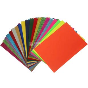 Zibі Креатив, 20 кольорів, Набір кольорового картону, А4, 140-250 г/м2