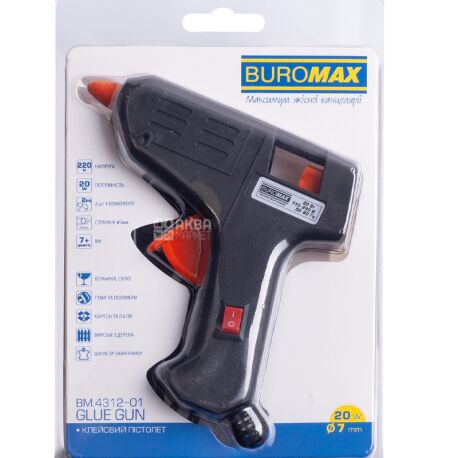 Buromax, Клеевой пистолет, 7 мм, 20 Вт