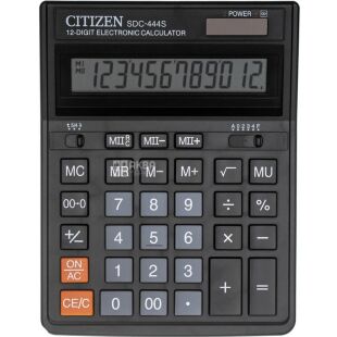 Citizen, SDC-444S, Калькулятор электронный настольный, 12 разрядов