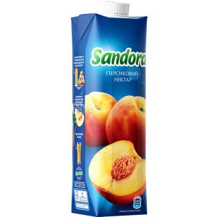 Sandora, 0,95 л, Нектар Персиковий натуральний Сандора