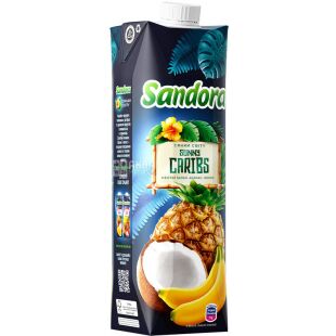 Sandora Sunny Caribs, 0,95 л, Нектар Банан-Ананас-Кокос Сандора