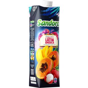 Sandora Carnival of Latin America, 0,95 л, Нектар Банан-Папая-Личи неосвещенный Сандора