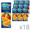 Sandora, Упаковка 18 шт. х 200 мл, Сок апельсиновый 100% Сандора, без сахара, с трубочкой