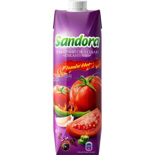 Sandora Flamin Hot, 0,95 л, Сок Томатный с солью Пикантный Сандора