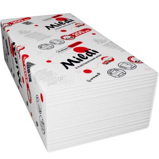 Mildi Pro Expert, 200 аркушів, Рушник паперовий 2-шарові Мілді, V-складання, білі, 210 х 230 мм