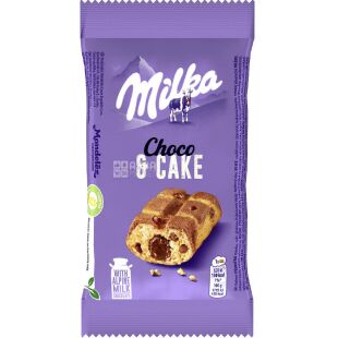 Milka Soft&Choc, 35 г, Милка, Пирожное бисквитное с шоколадной начинкой и кусочками молочного шоколада