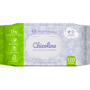 Chicolino Puro, 120 шт., Чиколино, Салфетки влажные для взрослых и детей, с клапаном
