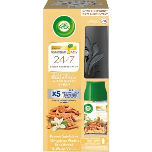 Air Wick Freshmatic, 250 мл, Автоматический освежитель воздуха Сандаловое дерево и Ваниль