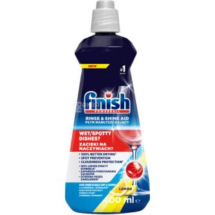 Finish, 400 мл, Ополіскувач для миття посуду в посудомийці Лимон Фініш