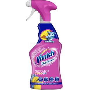 Vanish Oxi Action, 500 мл, Пятновыводитель для цветных вещей, спрей, Ваниш