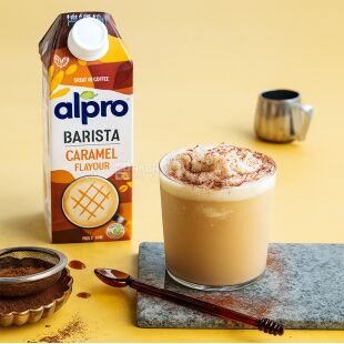 Alpro Barista Caramel, 750 мл, Овсяно-соевое молоко со вкусом Карамели Алпро