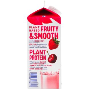 Alpro Yogurt drink, 755 г, Йогурт соєвий ферментований з Полунично-Вишневим смаком Алпро 