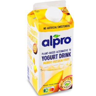 Alpro Yogurt drink, 755 г, Йогурт соєвий ферментований зі смаком Манго-Маракуї Алпро 