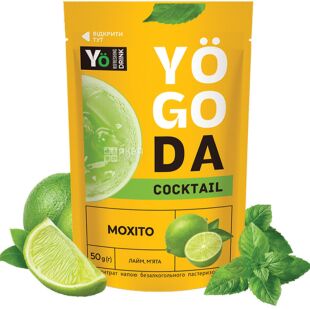 YOGODA Cocktail, 50 г, Напій розчинний концентрований Коктейль Мохіто