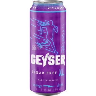 Geyser Sugar-free, 500 мл, Енергетичний напій Гейзер, без цукру, ж/б