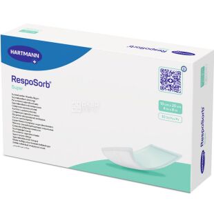 Hartmann RespoSorb Super, 10 шт., Суперабсорбуючі пов'язки для лікування ран, 100 мм х 200 мм 