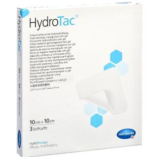 Hartmann HydroTac, 3 шт., Пов'язка гідрогелева губчаста для ран, стерильна, 100 мм х 100 мм