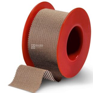 Hartmann Omniplast, Фіксуючий пластир текстильний на пластмасовій котушці, бежевий, 25 мм х 5 м