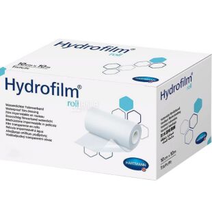 Hartmann Hydrofilm Roll, Пластир плівковий для фіксації пов'язок, прозорий, 100 мм х 2 м