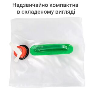 ViO PEVA-T, Каністра для води 10 л з ручкою та краном, м'яка, біла