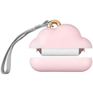 Багаторазовий силіконовий валик для чищення одягу в декоративному корпусі, рожевий