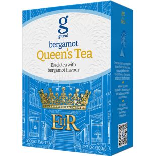 Grace, Queen's Tea, 100 г, Грейс, Чай чорний з бергамотом
