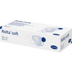  Hartmann Rolta soft, 6 шт., Подкладочный материал под гипсовые и компрессионные повязки, 100 мм х 3 м