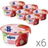 Alpro Cranberry Raspberry Yogurt, упаковка 6 шт., по 150 г, Алпро Соевый йогурт с малиной и клюквой, 3%