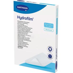Hartmann Hydrofilm, 10 шт., Повязка пленочная прозрачная для закрытия ран, стерильная, 150 мм х 100 мм