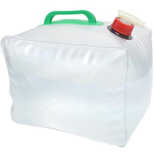 ViO PEVA-T, Water canister 10 l with handle and tap, soft, white