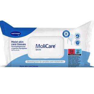 Hartmann MoliCare Skin, 50 шт., Вологі гігієнічні серветки для тіла