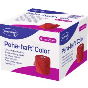 Hartmann Peha-haft Color, Бинт когезивный фиксирующий, 60 мм х 20* м, красный