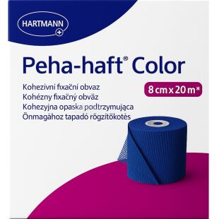 Hartmann Peha-haft Color, Бинт когезивный фиксирующий, 80 мм х 20* м, синий