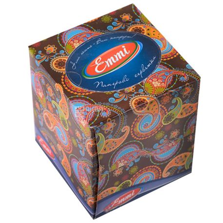 Mirus Cube, 80 шт., Салфетки косметические Мирус, 3-х слойные, 20х17 см, в ассортименте